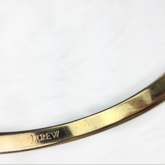 J. Crew Blue Green Enamel Bangle Gold - Picture 2 of 3